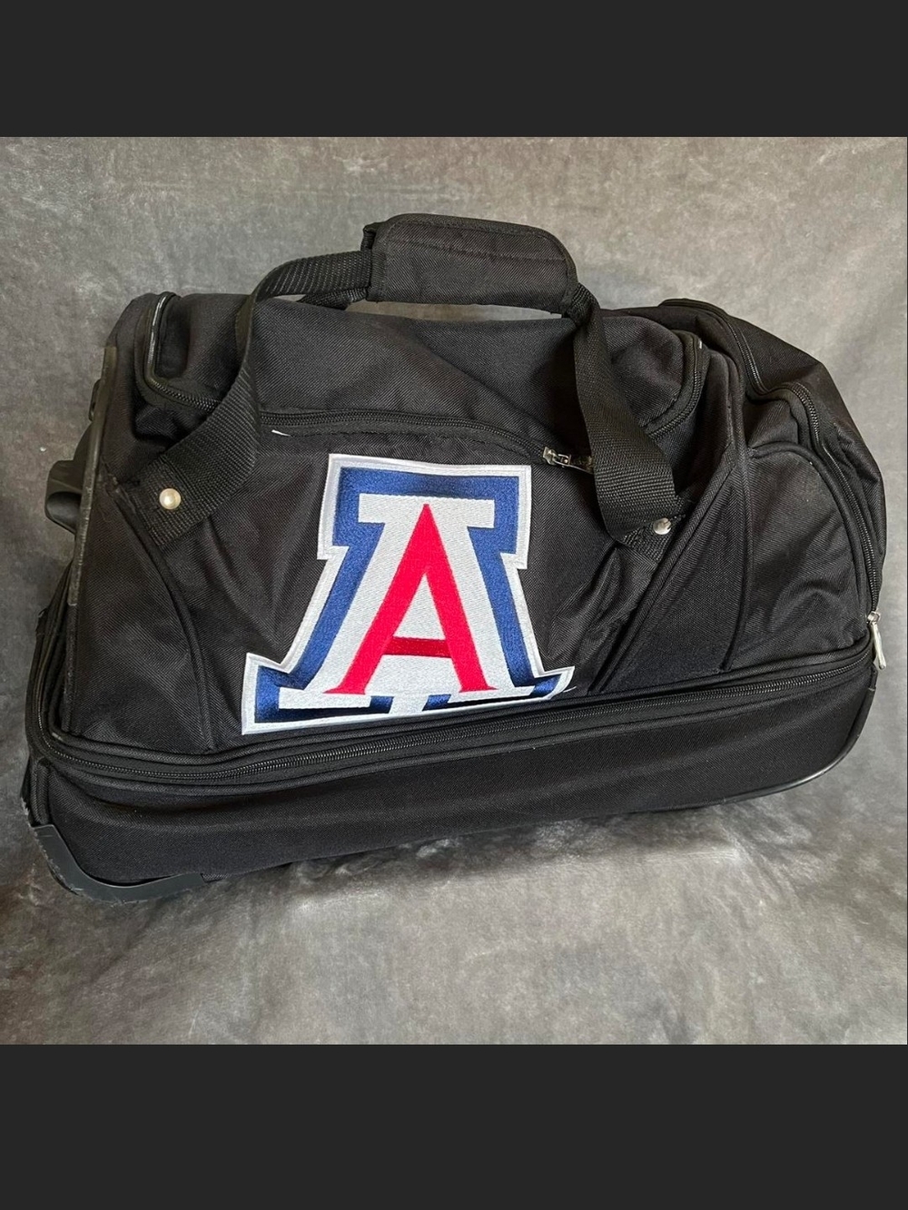 Black Men's Arizona Wildcats Duffle Bag with Red & Blue 'A' Logo